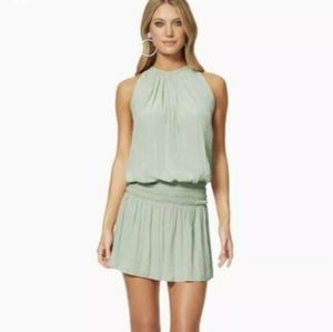 Ramy Brook Paris Sea Foam Green Mini Dress Smocked